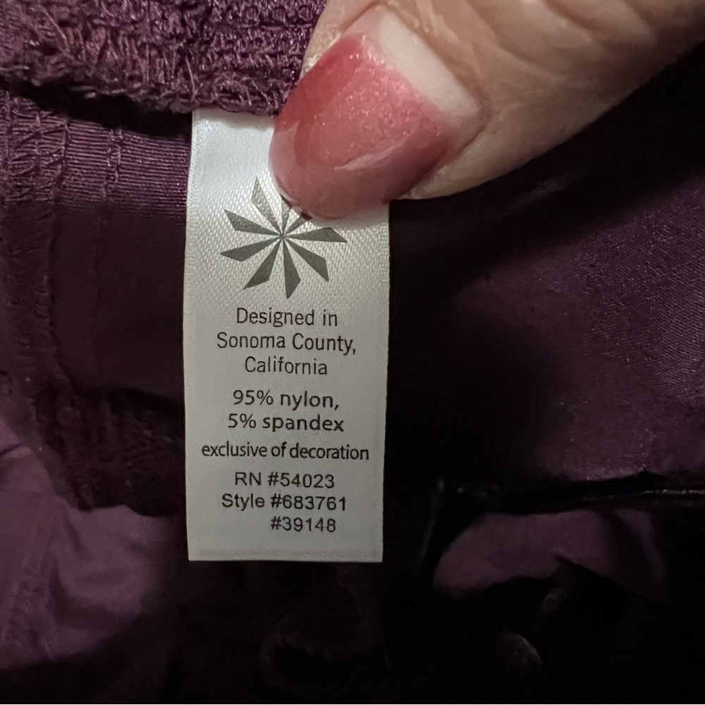 Athleta Burgundy Dipper Boot Cut Low Rise Athletic Outdoor Cargo Utility Pants - Picture 11 of 11